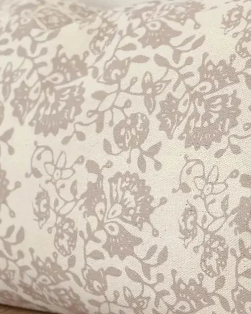 Aria Neutral Beige Floral Print Cushion Cover - Soft FurnishingsSoft Furnishings - Lulu Loves Home