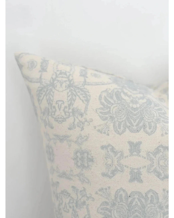 Aria Ocean Blue Print Luxury Cotton Cushion Cover - Soft FurnishingsSoft Furnishings - Lulu Loves Home