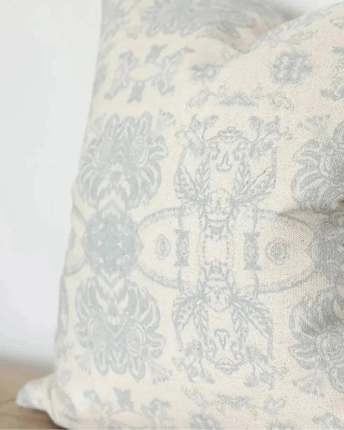 Aria Ocean Blue Print Luxury Cotton Cushion Cover - Soft FurnishingsSoft Furnishings - Lulu Loves Home