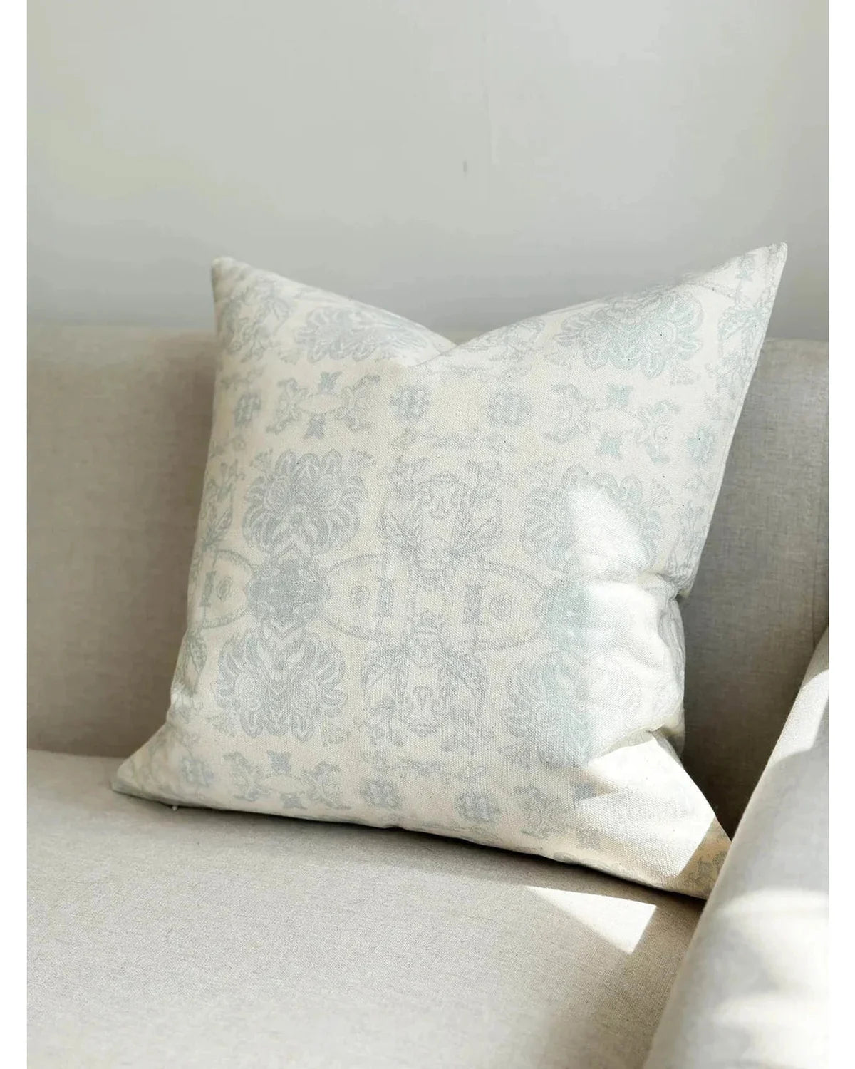 Aria Ocean Blue Print Luxury Cotton Cushion Cover - Soft FurnishingsSoft Furnishings - Lulu Loves Home