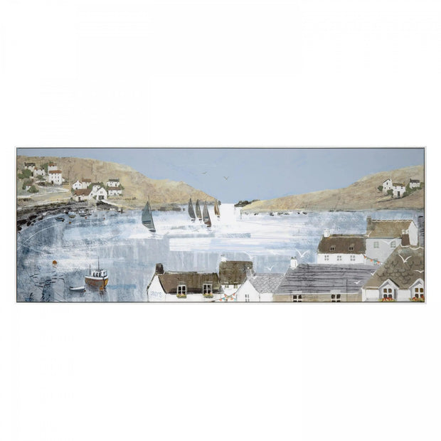 Art Marketing - Canvas Framed Print, Blue Bay View - PRE ORDER FOUR WEEK DELIVERY - Posters, Prints, & Visual ArtworkPosters, Prints, & Visual Artwork - Lulu Loves Home