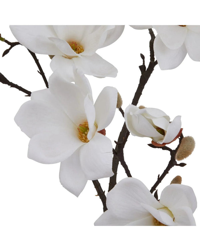 Artificial Classic White Magnolia Branch Stem - Faux Plants & FlowersFaux Plants & Flowers - Lulu Loves Home