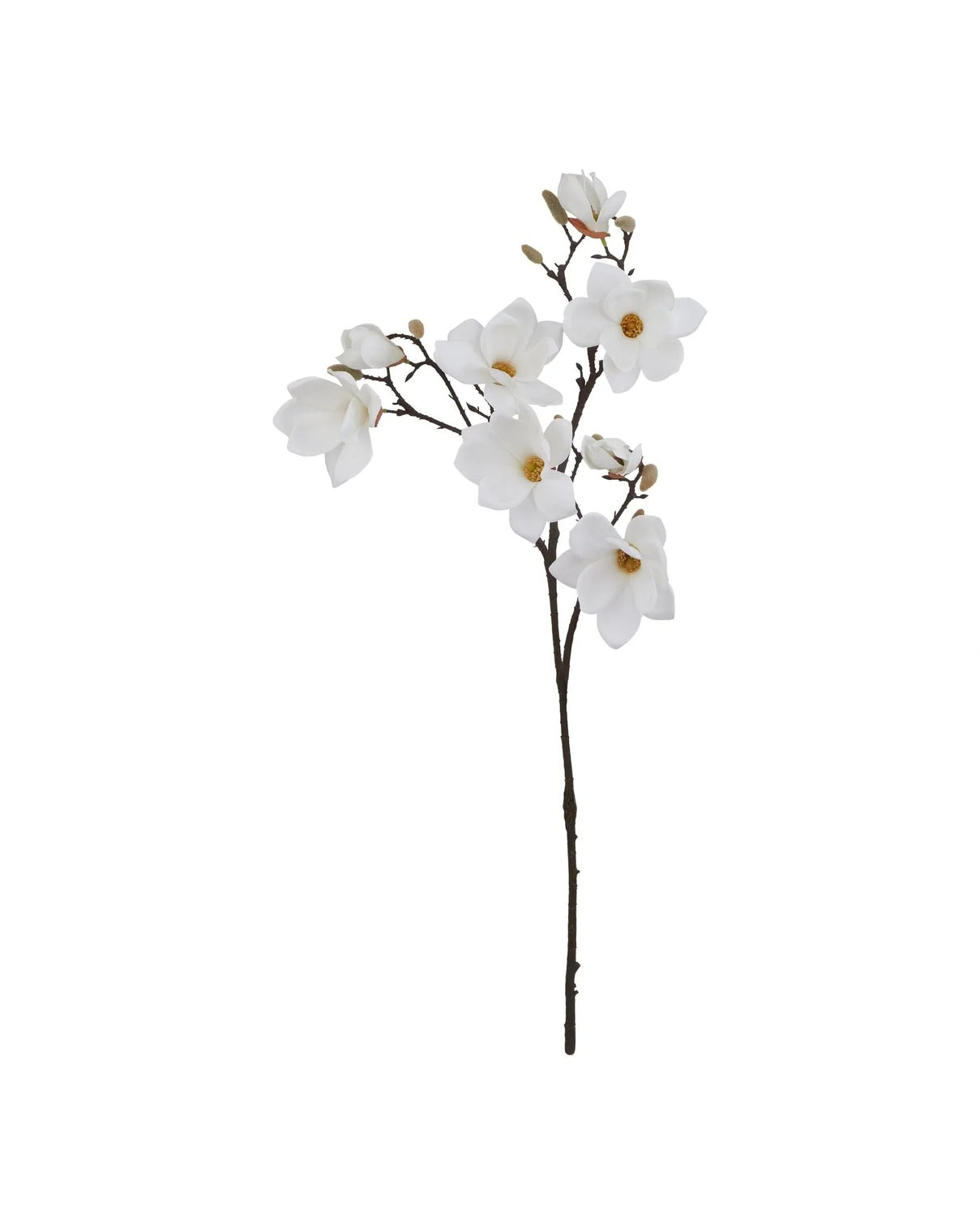 Artificial Classic White Magnolia Branch Stem - Faux Plants & FlowersFaux Plants & Flowers - Lulu Loves Home