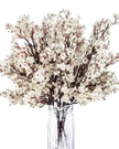 Artificial Cream And Brown Gypsophelia Stem - Standard - Faux Plants & FlowersFaux Plants & Flowers - Lulu Loves Home