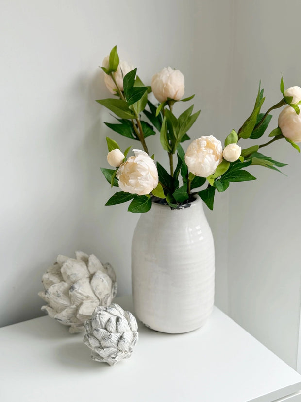 Artificial Luxury Peach Double Peony Flower Stems - Faux Plants & FlowersFaux Plants & Flowers - Lulu Loves Home