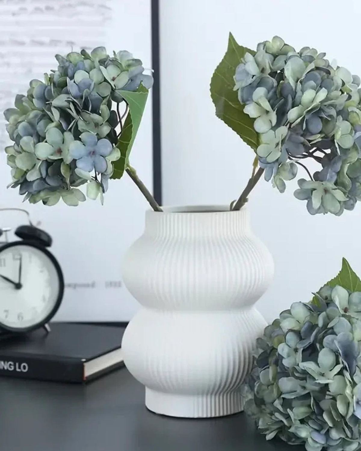 Artificial Short Dusky Blue Hydrangea Stem - Faux Plants & FlowersFaux Plants & Flowers - Lulu Loves Home