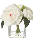 Artificial Soft White And Pink Magnolia Flower Arrangement In Glass Vase - Faux Plants & FlowersFaux Plants & Flowers - Lulu Loves Home