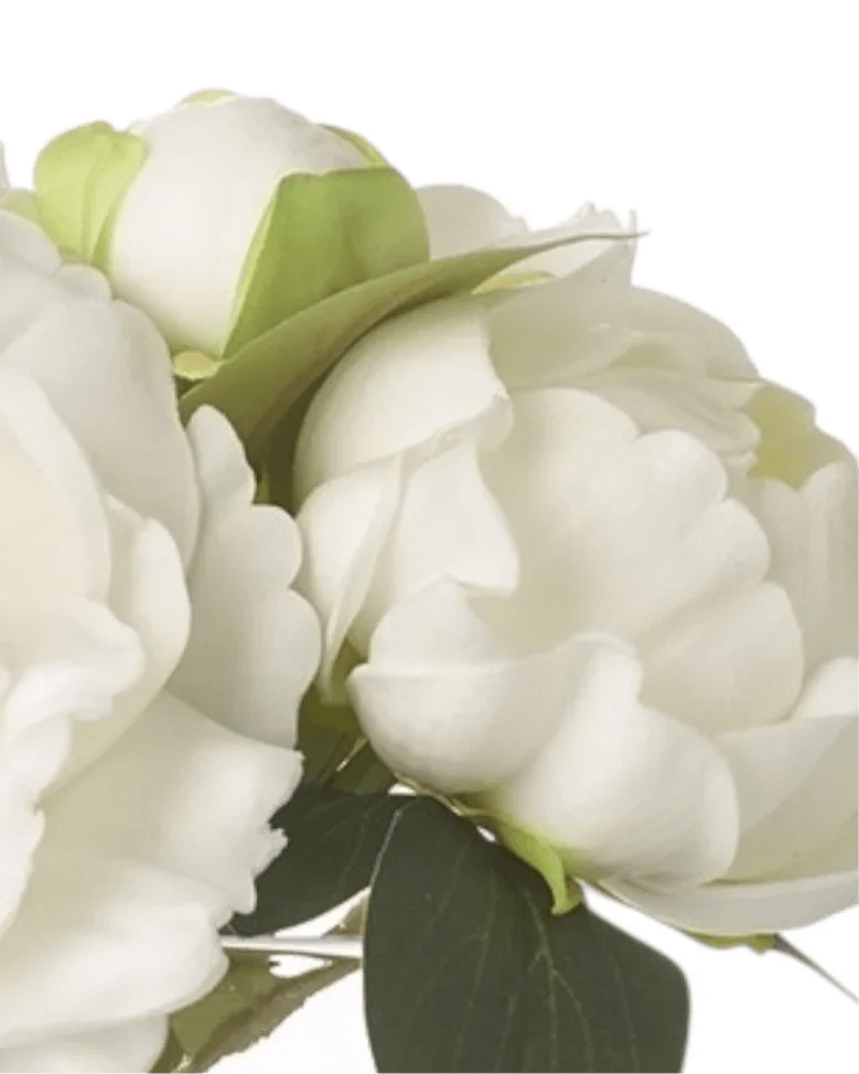 Artificial Soft White And Pink Magnolia Flower Arrangement In Glass Vase - Faux Plants & FlowersFaux Plants & Flowers - Lulu Loves Home