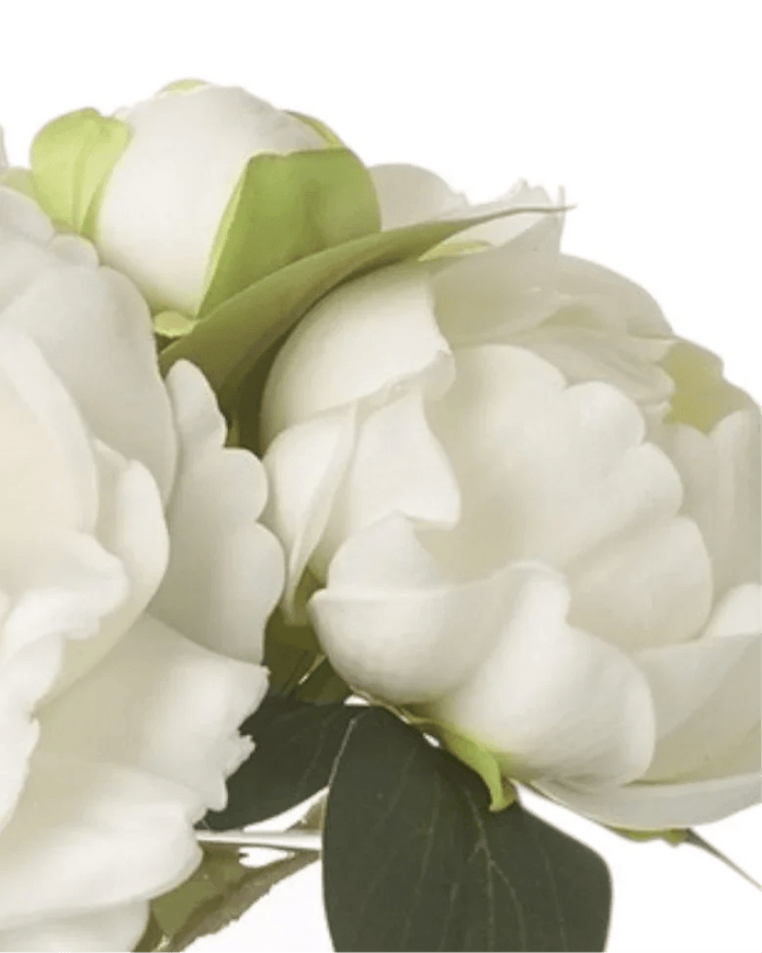 Artificial Soft White And Pink Magnolia Flower Arrangement In Glass Vase - Faux Plants & FlowersFaux Plants & Flowers - Lulu Loves Home