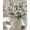 Artificial white and brown Gypsophila stem from Starlight Express, showcasing delicate blossoms and realistic foliage.