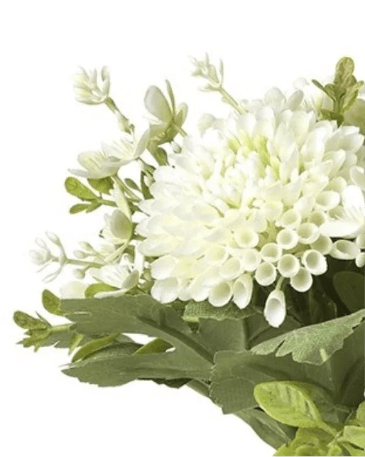 Artificial White Flower Arrangement In Glass Vase - Faux Plants & FlowersFaux Plants & Flowers - Lulu Loves Home