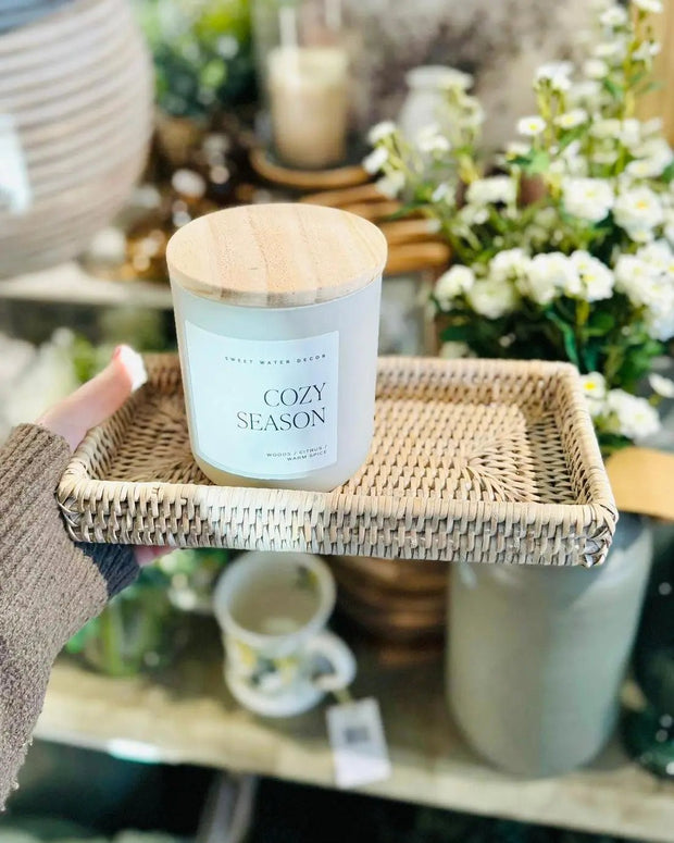 Artisan Weave - Oblong Small Rattan Tray - Home DecorHome Decor - Lulu Loves Home