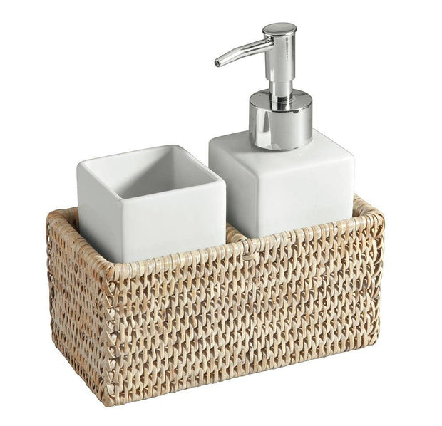 Artisan Weave - Rattan 3 Piece Bathroom Set - Home DecorHome Decor - Lulu Loves Home