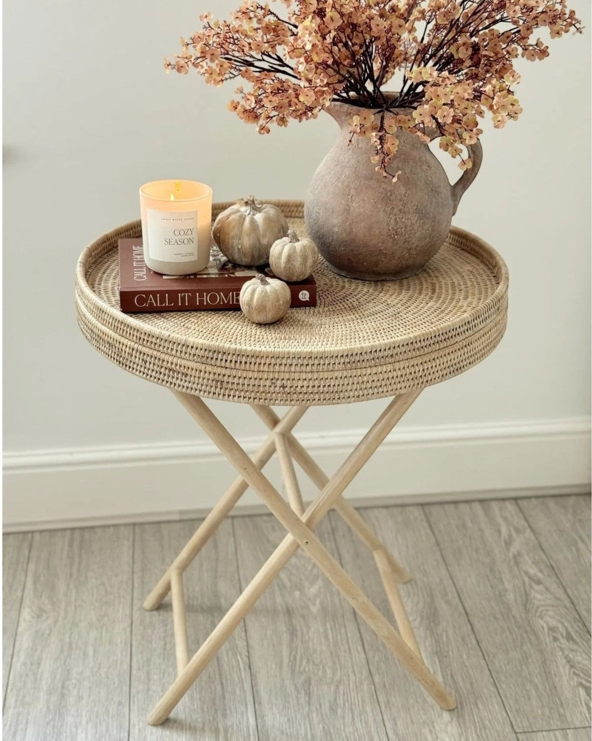 Artisan Weave - Rattan Round Tripod Side Table - Furniture & MirrorsFurniture & Mirrors - Lulu Loves Home