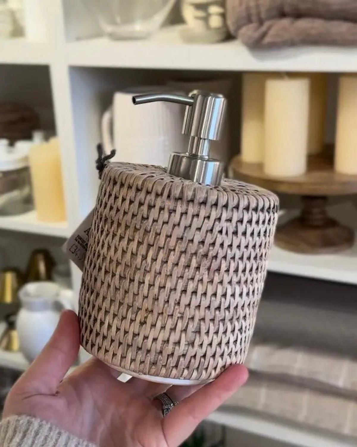 Artisan Weave - Rattan Soap Dispenser Bottle - Home DecorHome Decor - Lulu Loves Home