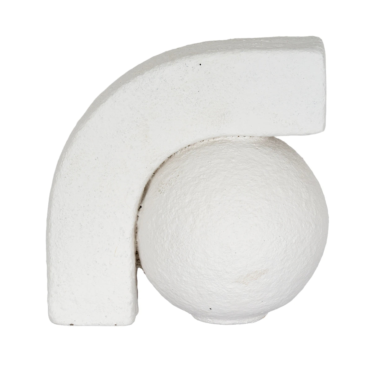 Ashen matte white book ends by Hill Interiors, stylish home décor accessory for organizing books on shelves.