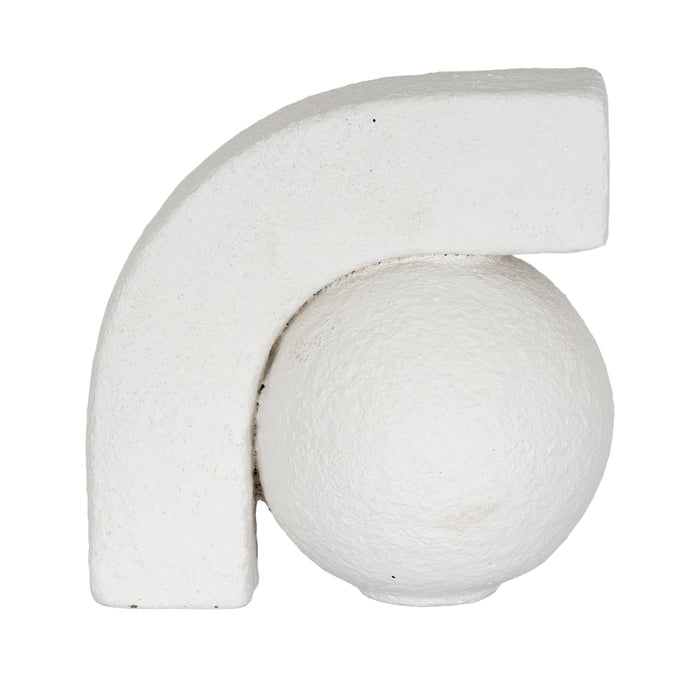 Ashen matte white book ends by Hill Interiors, stylish home décor accessory for organizing books on shelves.