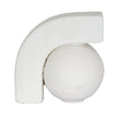Ashen matte white book ends by Hill Interiors, stylish home décor accessory for organizing books on shelves.