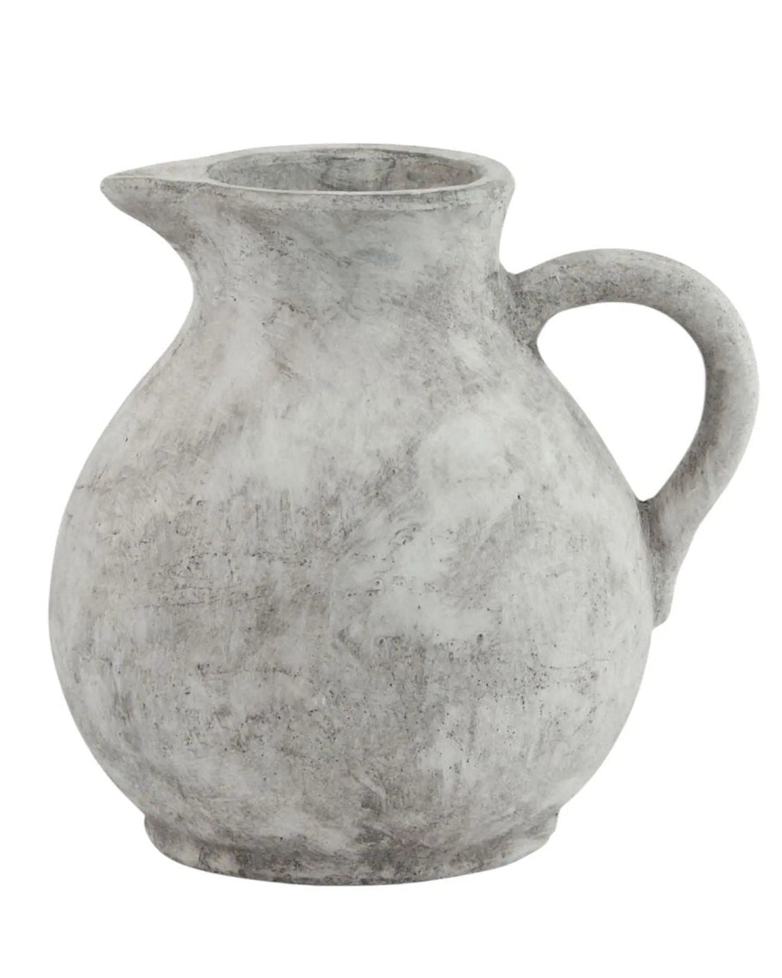 Athena Matt Neutral Stone Round Jug - VasesVases - Lulu Loves Home