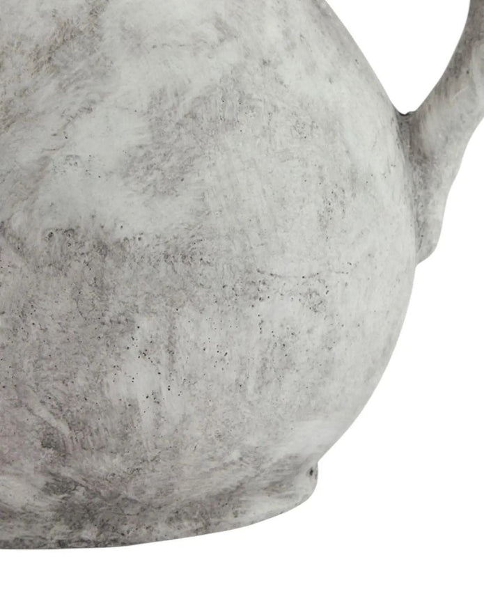 Athena Matt Neutral Stone Round Jug - VasesVases - Lulu Loves Home