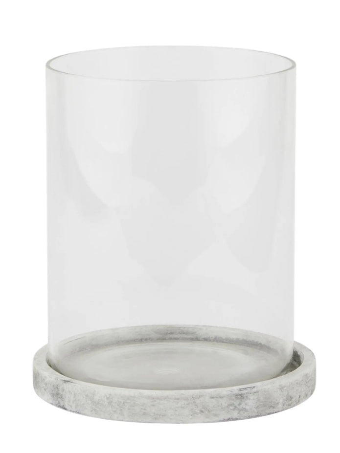 Athena Stone Natural Hurricane Candle Lantern - Home DecorHome Decor - Lulu Loves Home