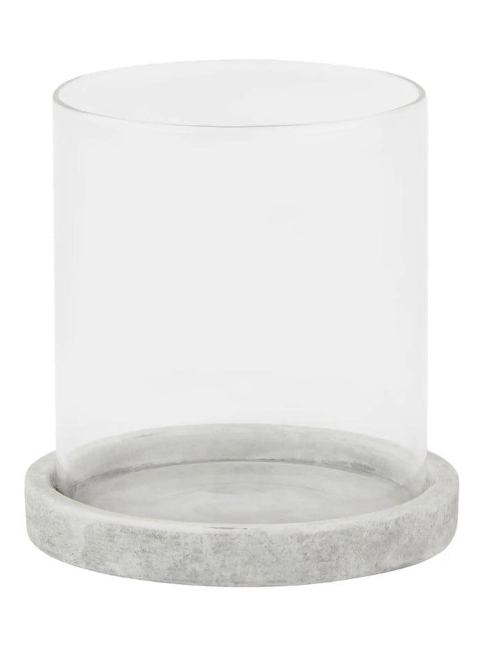 Athena Stone Natural Hurricane Candle Lantern - Home DecorHome Decor - Lulu Loves Home