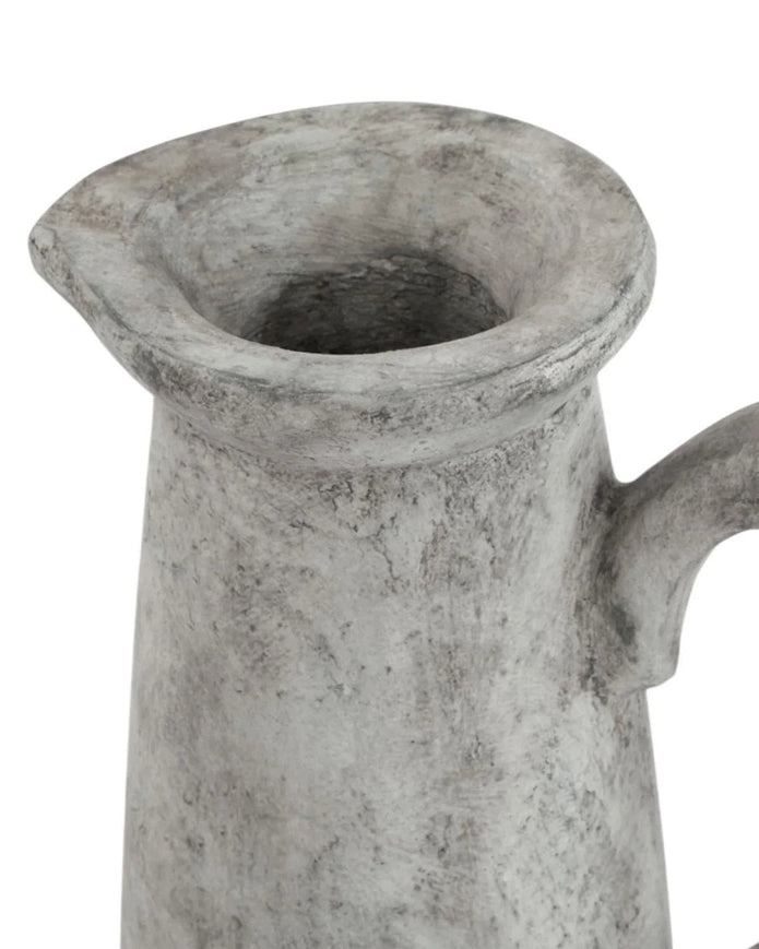 Athena Stone Tall Jug – Earthenware Vase - VasesVases - Lulu Loves Home