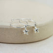 Sterling Silver Charm Hoop Earrings