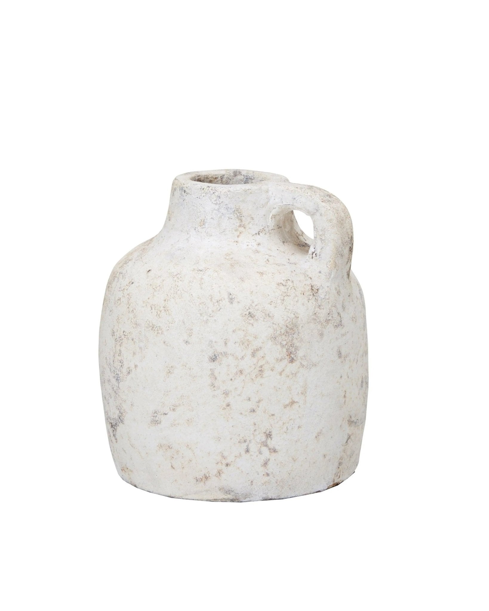 Baku White Matt Rustic Vase - VasesVases - Lulu Loves Home
