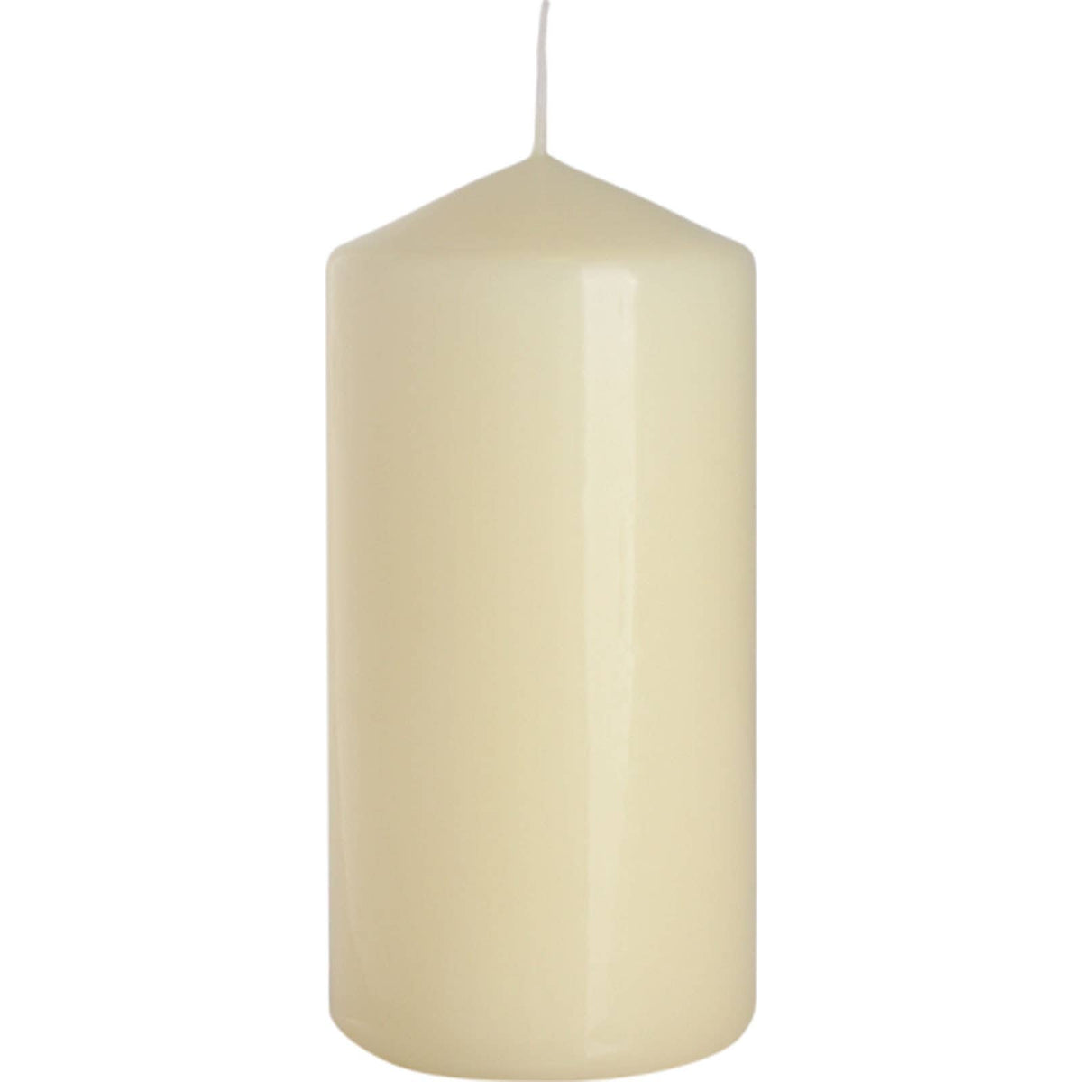 Ivory pillar candle 60x120mm from Ancient Wisdom, tall and cylindrical, perfect for home decor and ambient lighting.