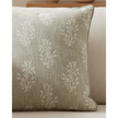 Beige block flower cushion cover from Malini, soft furnishings with floral pattern and soft fabric, perfect for home decor.