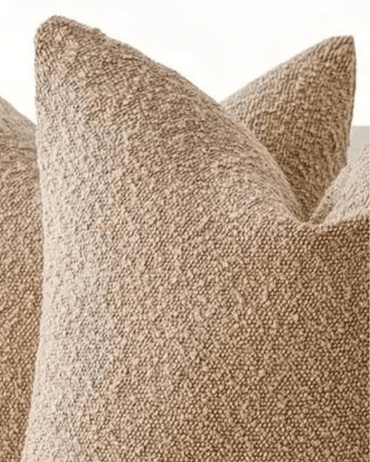 Beige Boucle Cushion Cover