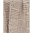 Beige checkered chenille chunky knit blanket throw from Starlight Express, soft furnishings with cozy, textured fabric.