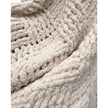 Beige checkered chenille chunky knit blanket throw from Starlight Express, soft furnishings with cozy, textured fabric.