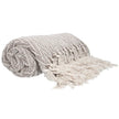 Beige Chevron Cotton Knitted Throw - Soft FurnishingsSoft Furnishings - Lulu Loves Home