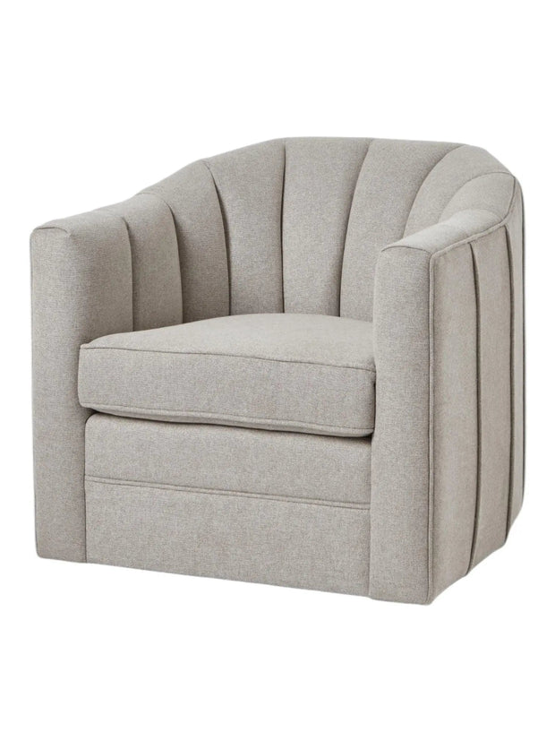 Beige Lilly Swivel Linen Arm Chair - Furniture And MirrorsFurniture And Mirrors - Lulu Loves Home