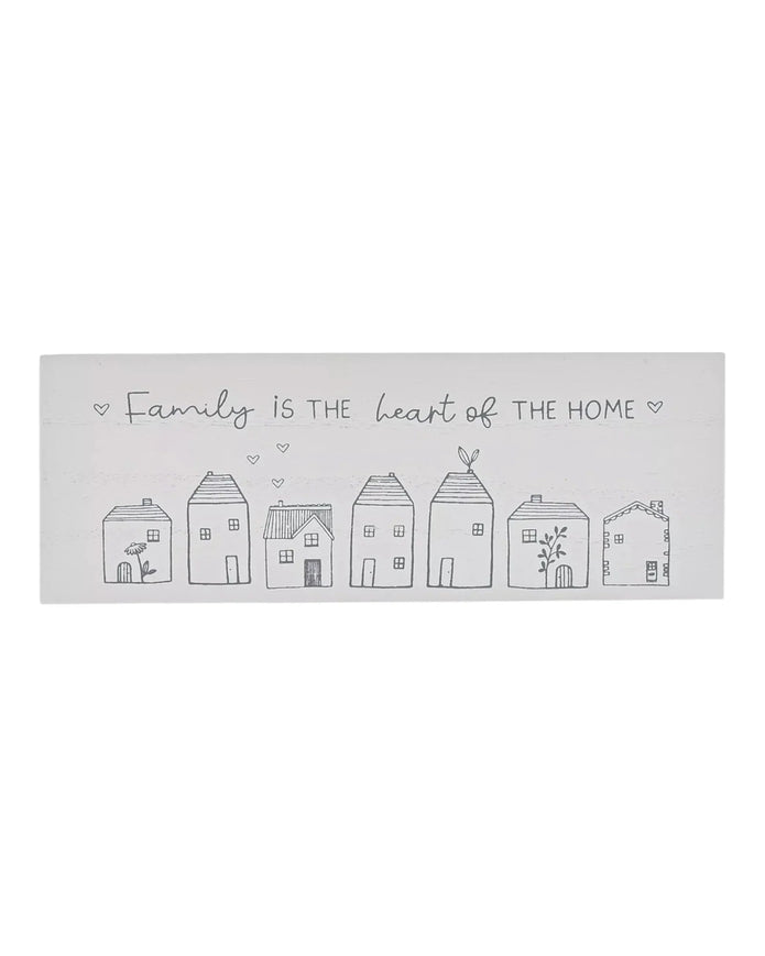 Beige Moments Mini Mantle Plaque, Family Is The Heart of Home - Home DecorHome Decor - Lulu Loves Home
