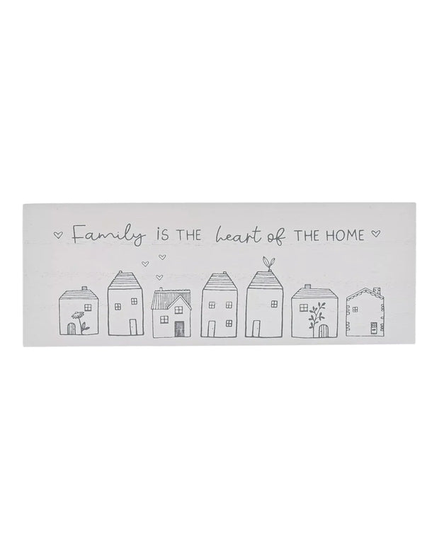Beige Moments Mini Mantle Plaque, Family Is The Heart of Home - Home DecorHome Decor - Lulu Loves Home