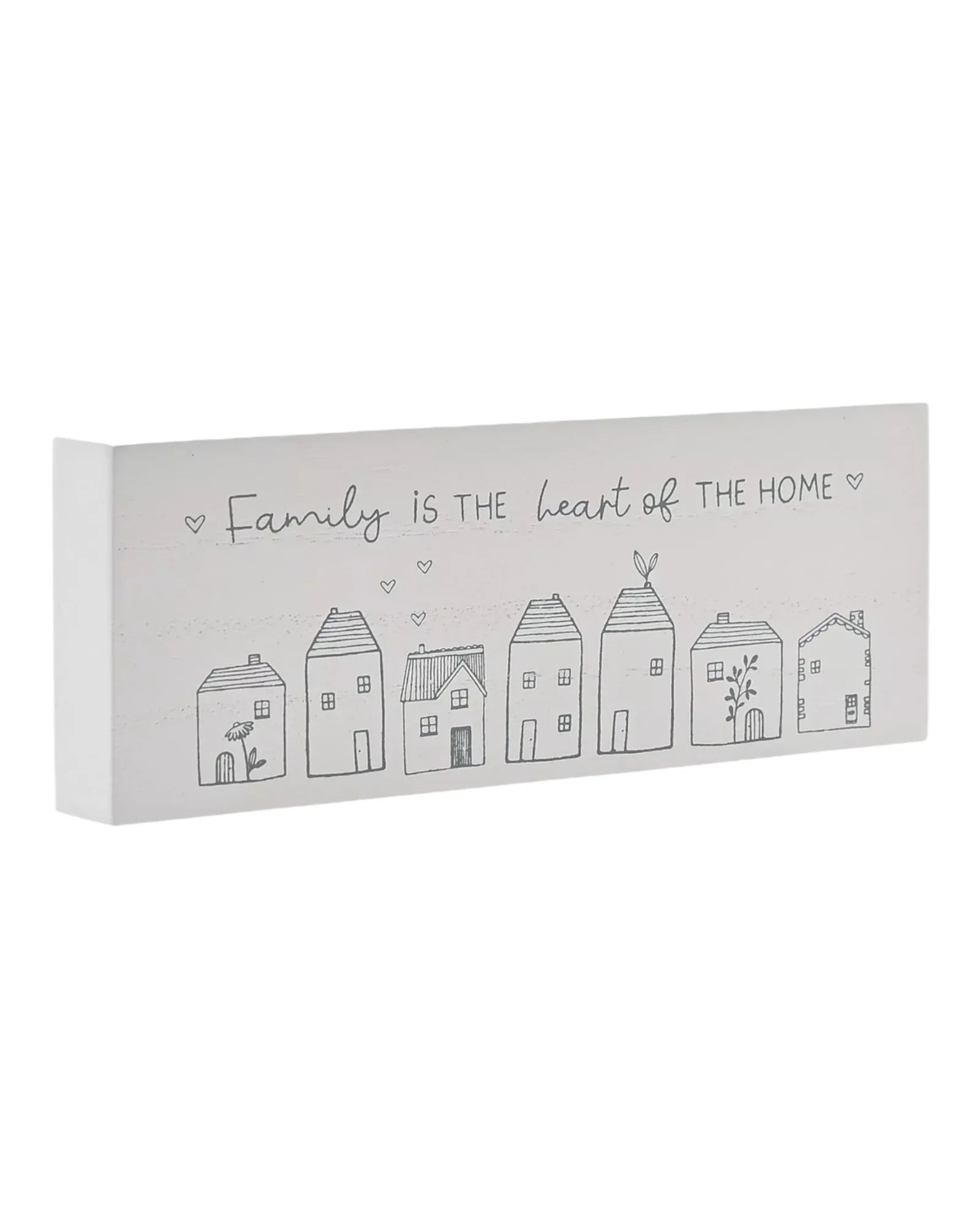 Beige Moments Mini Mantle Plaque, Family Is The Heart of Home - Home DecorHome Decor - Lulu Loves Home