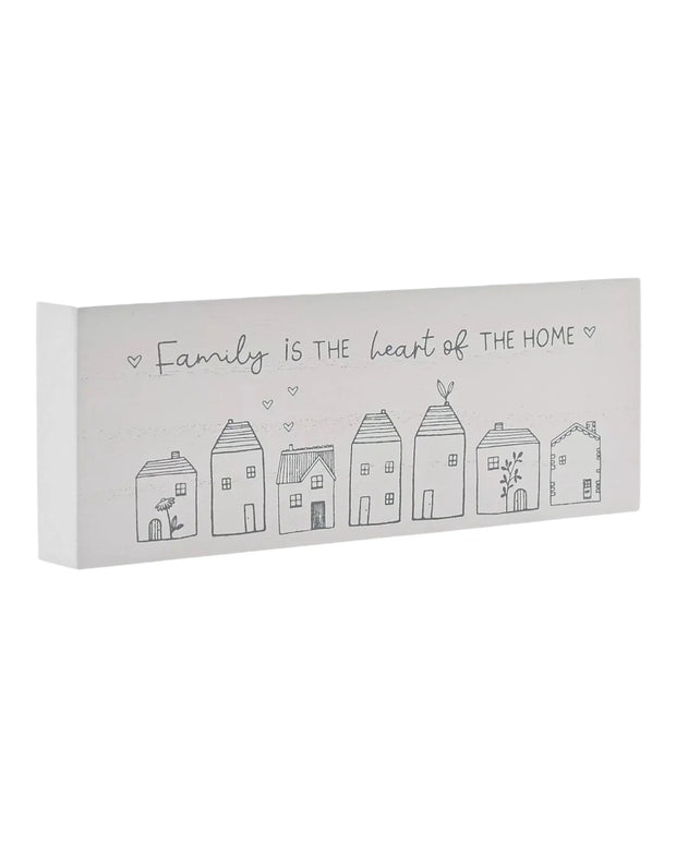 Beige Moments Mini Mantle Plaque, Family Is The Heart of Home - Home DecorHome Decor - Lulu Loves Home