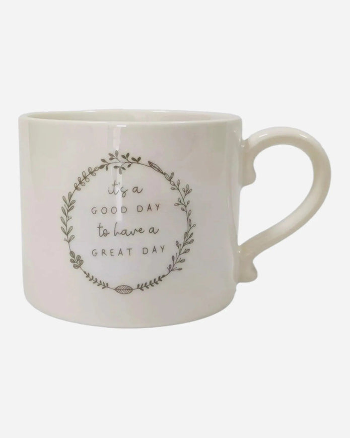 Beige Moments Mug - It’s A Good Day To Have A Great Day - Kitchen & DiningKitchen & Dining - Lulu Loves Home