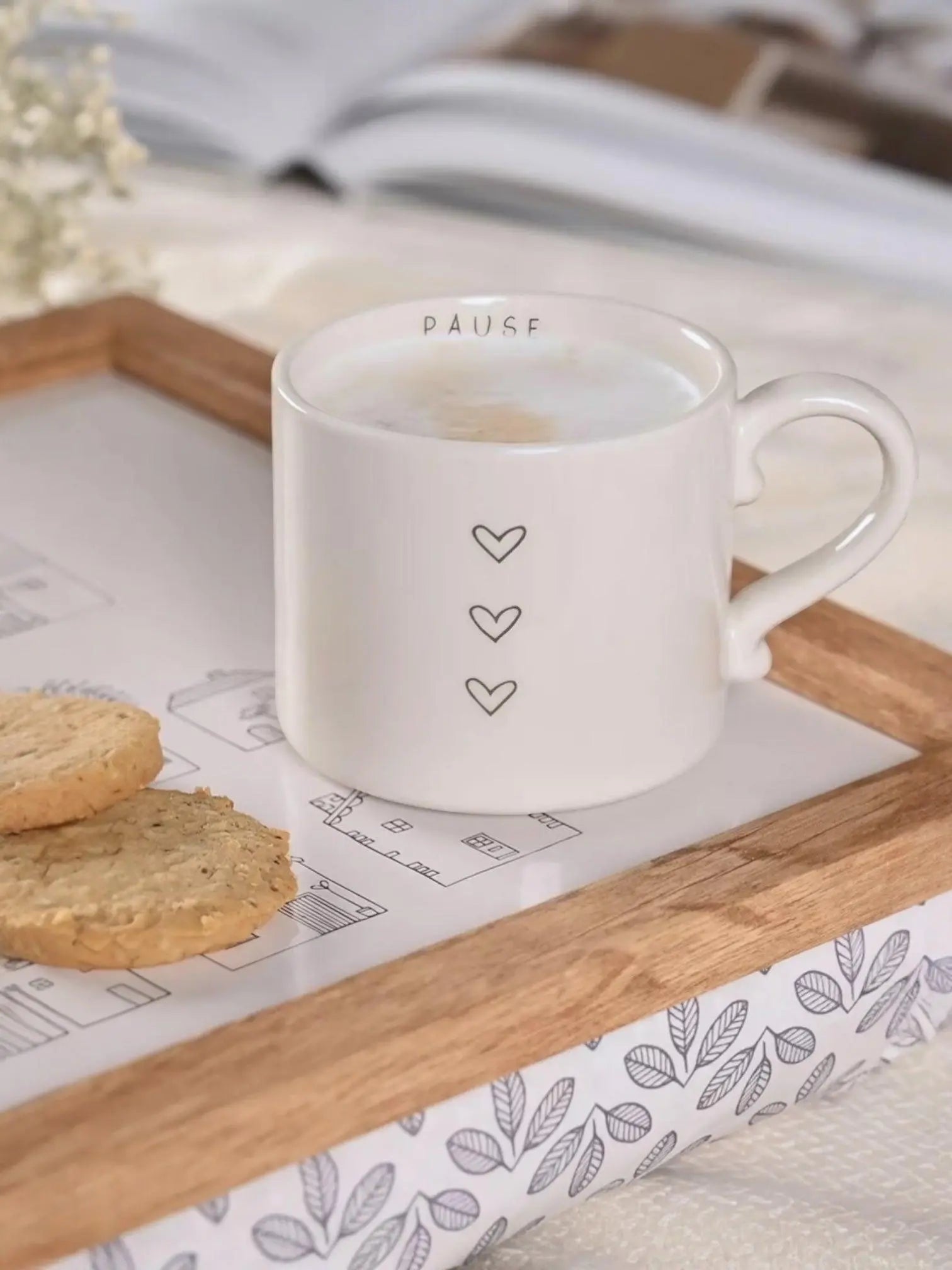Beige Moments Mug - Pause Three Heart Mug - Kitchen & DiningKitchen & Dining - Lulu Loves Home