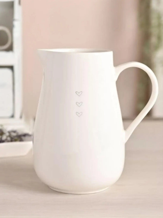 Beige Moments White Jug - 3 Hearts - Kitchen & DiningKitchen & Dining - Lulu Loves Home