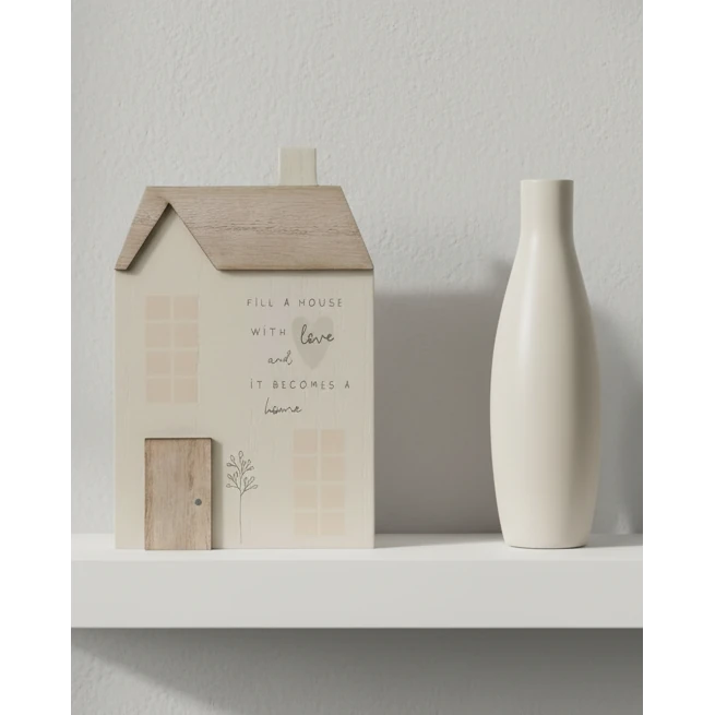 Beige Moments Wooden House from Widdop & Co, kitchen and dining decorative piece with a charming, rustic design.