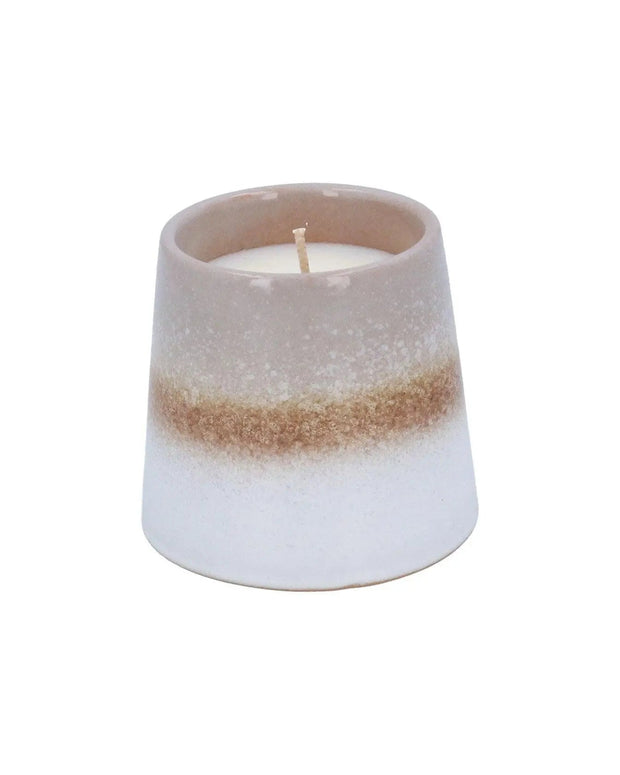 Beige Reactive Glaze Stoneware Candle - Ocean Scent - CandlesCandles - Lulu Loves Home