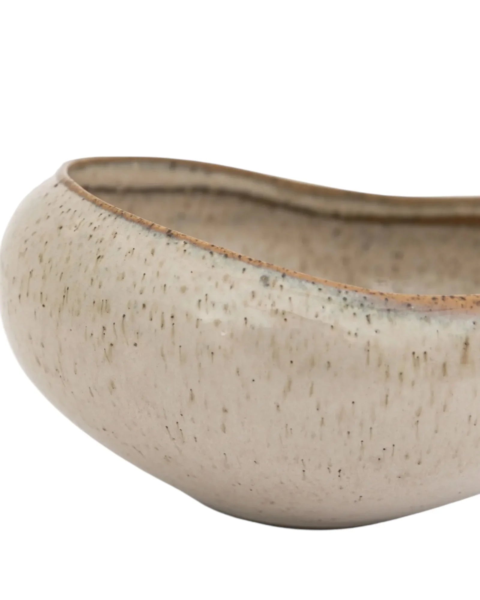 Beige Speckle Reactive Glaze Organic Bowl - Kitchen & DiningKitchen & Dining - Lulu Loves Home