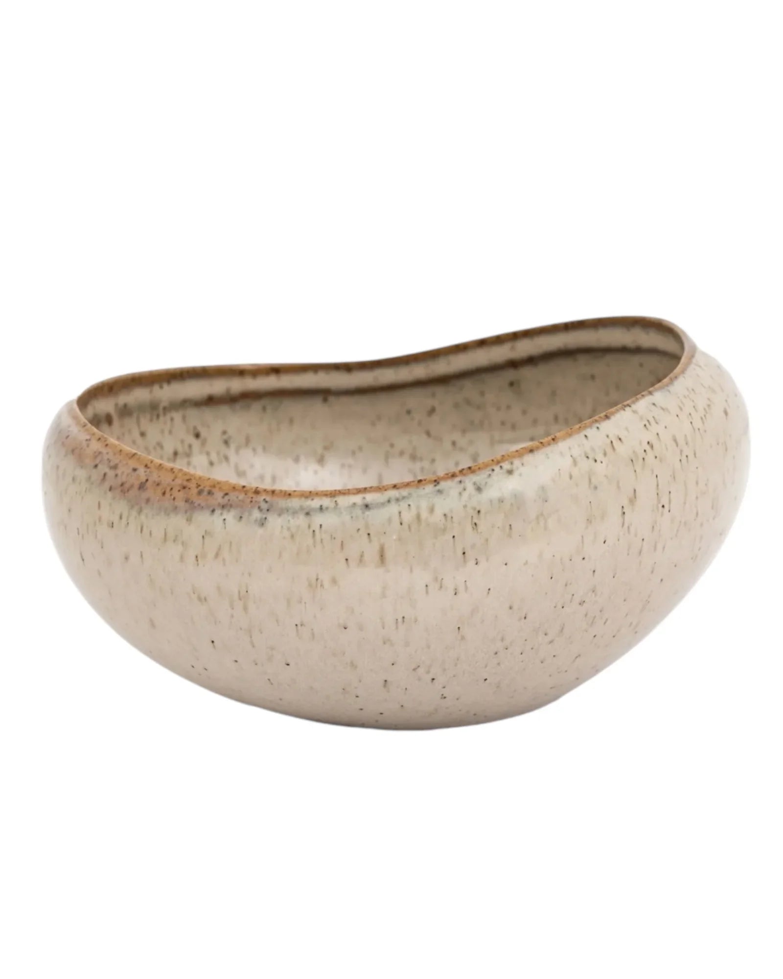 Beige Speckle Reactive Glaze Organic Bowl - Kitchen & DiningKitchen & Dining - Lulu Loves Home