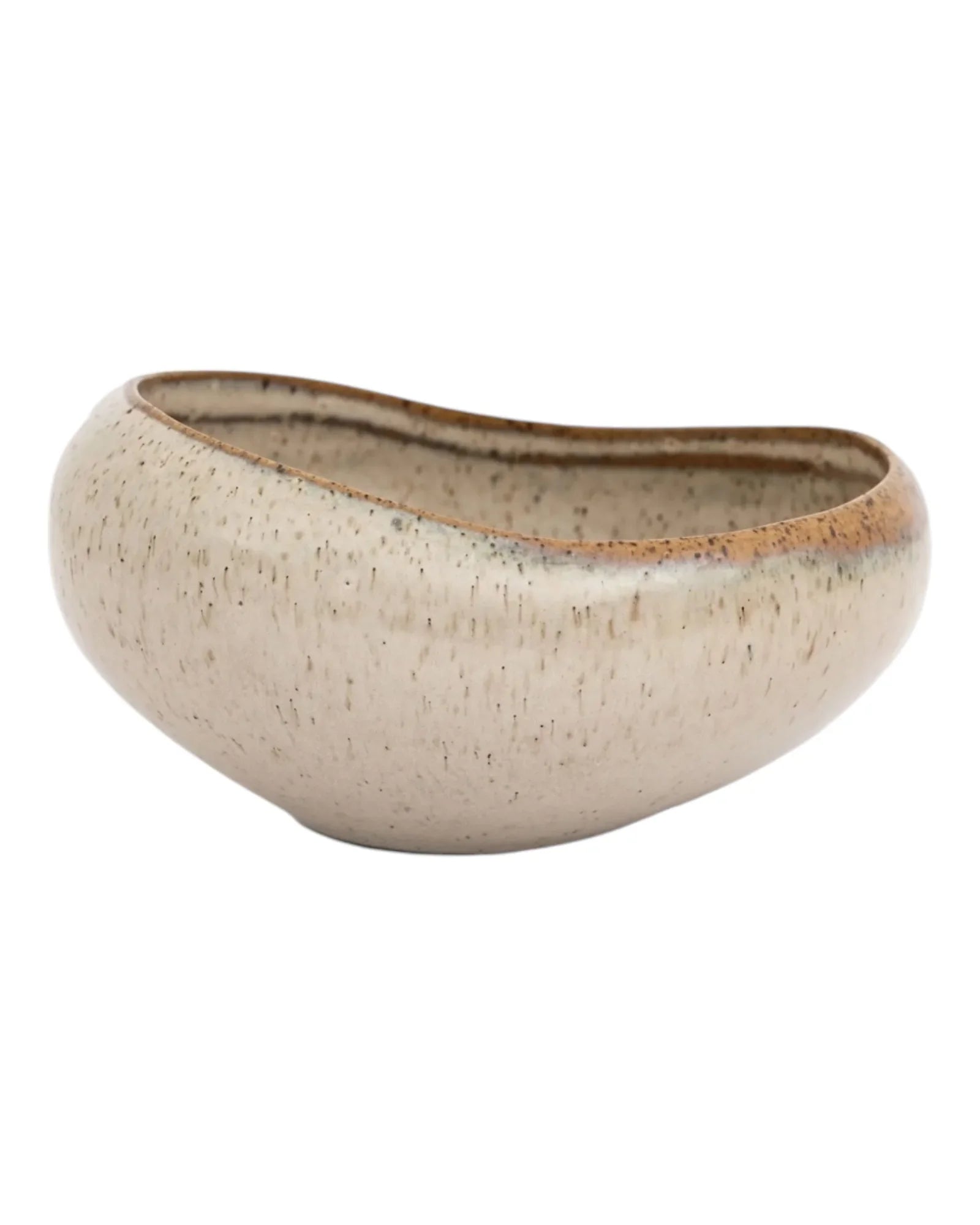 Beige Speckle Reactive Glaze Organic Bowl - Kitchen & DiningKitchen & Dining - Lulu Loves Home