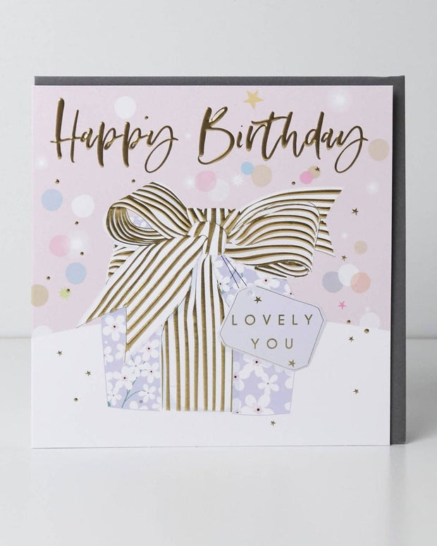 Birthday card from Belly Button Designs featuring a festive birthday present design, perfect for celebrating special occasions.