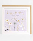 Extra large floral birthday greeting card by Belly Button Designs featuring lovely friend design with colorful flowers.